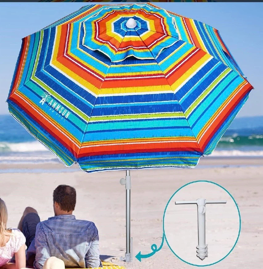 AMMSUN 6.5ft Beach Umbrella