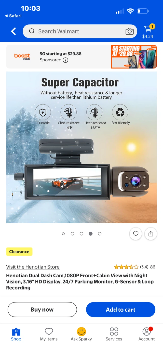 Wagoyo Dash Cam Front and Inside 1080P