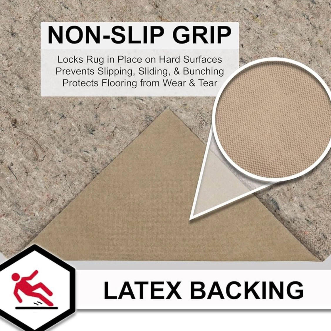 Factory Sealed Mohawk Home Non-Slip Rug Pad, 5'x8' - photo 3