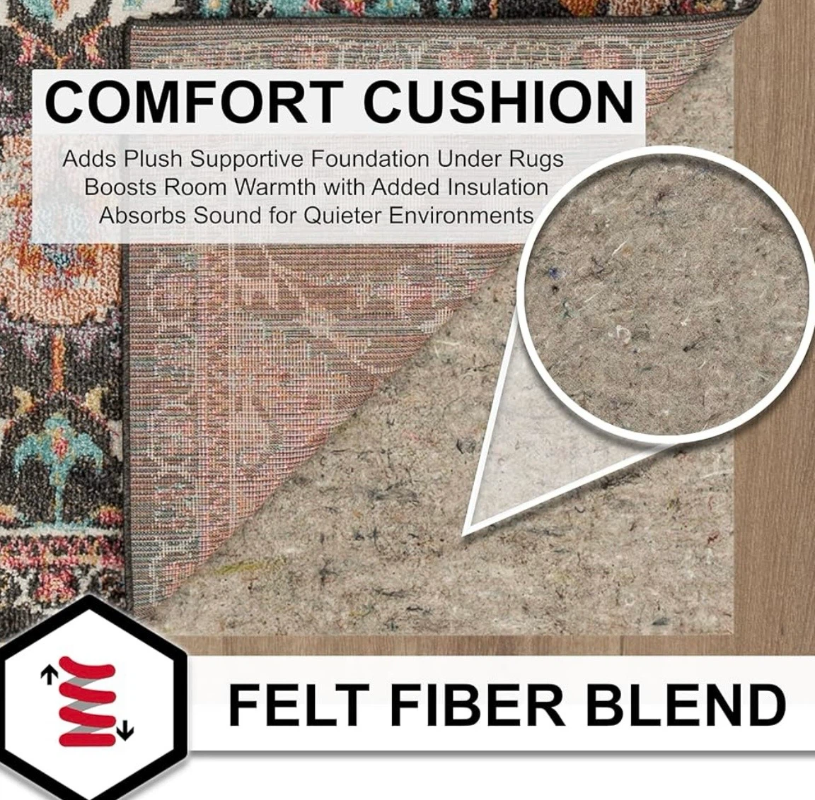 Factory Sealed Mohawk Home Non-Slip Rug Pad, 5'x8' - photo 4