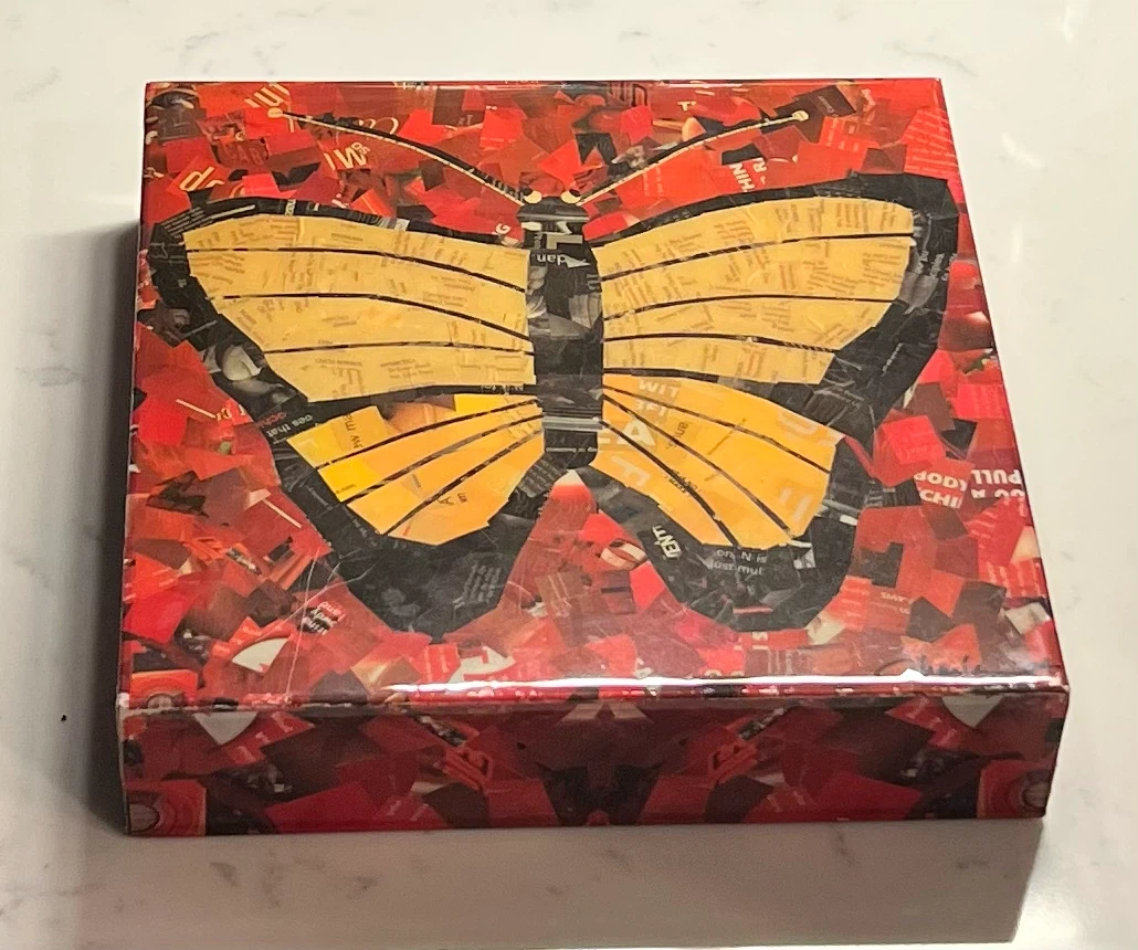Magazine Collage Artwork by Charla Steele Butterfly - photo 2