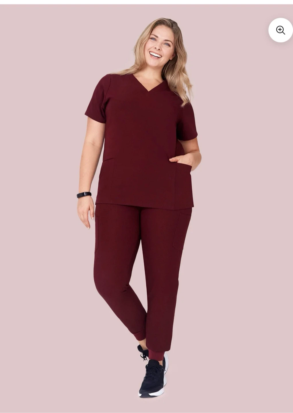 Mandala Scrubs Set - V-Neck Top & Jogger Pants