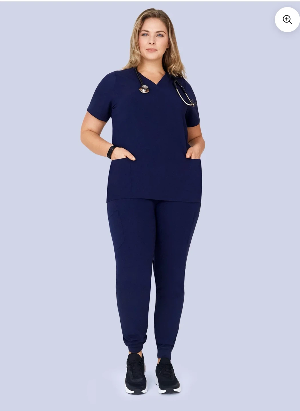 Mandala Scrubs Set - V-Neck Top & Jogger Pants - photo 2