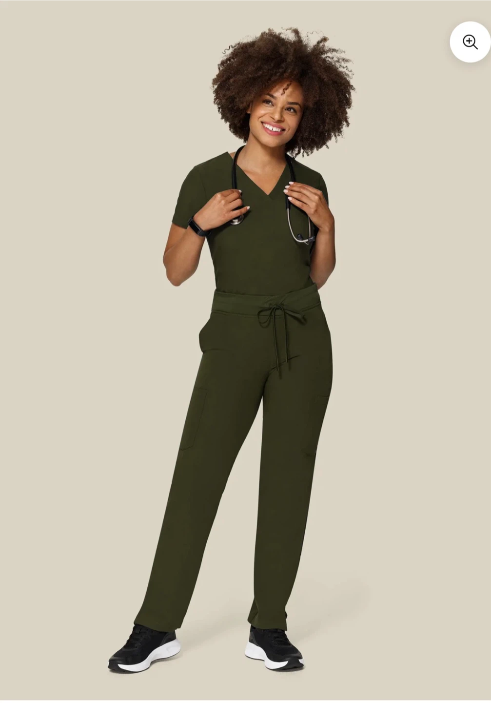 Mandala Scrubs Set - V-Neck Top & Jogger Pants - photo 3