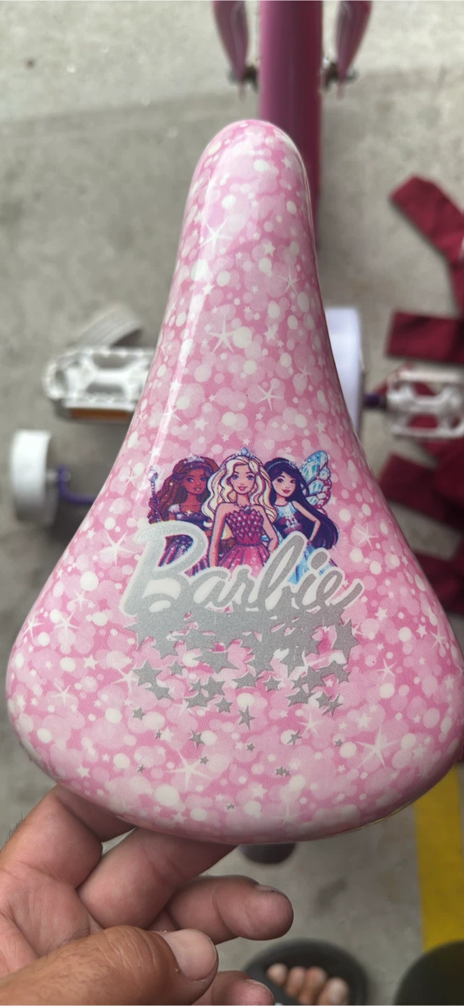 Pink Barbie Kids Bicycle with Training Wheels - photo 3