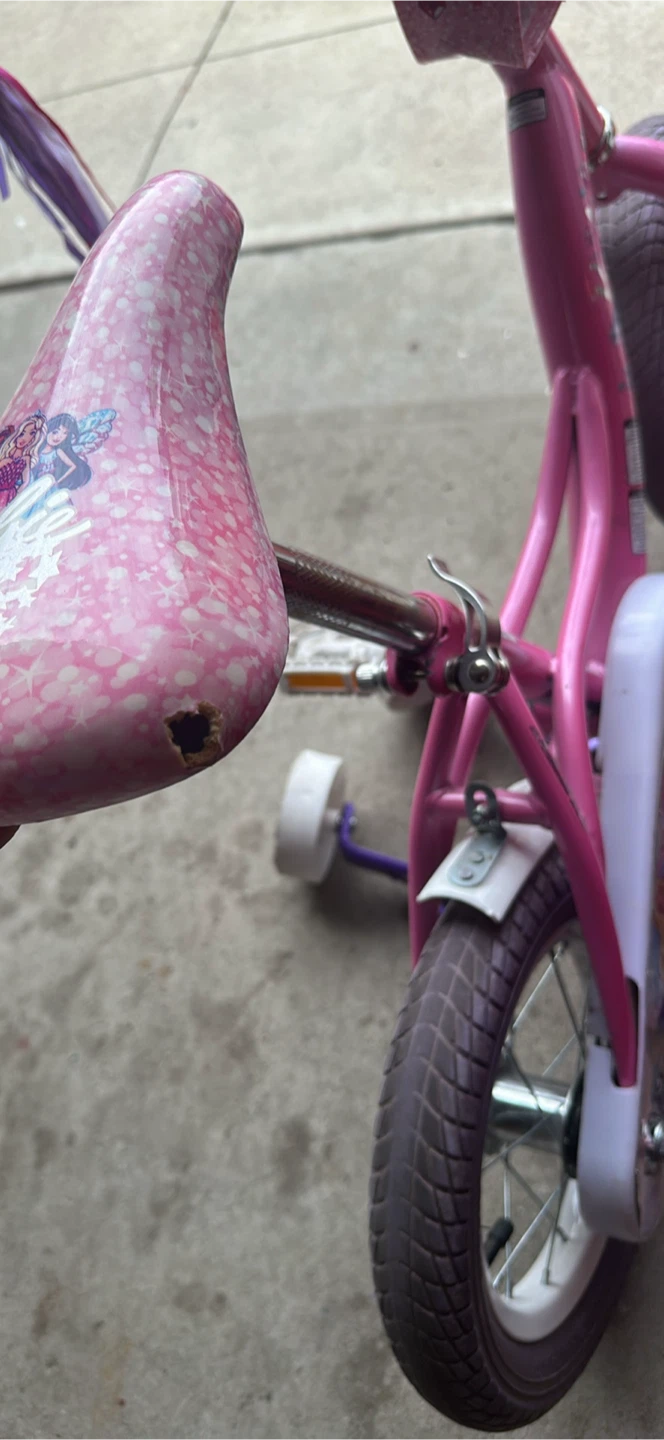 Pink Barbie Kids Bicycle with Training Wheels - photo 4