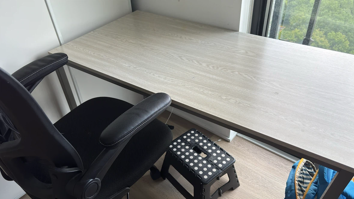 Desk with Light Wood Finish
