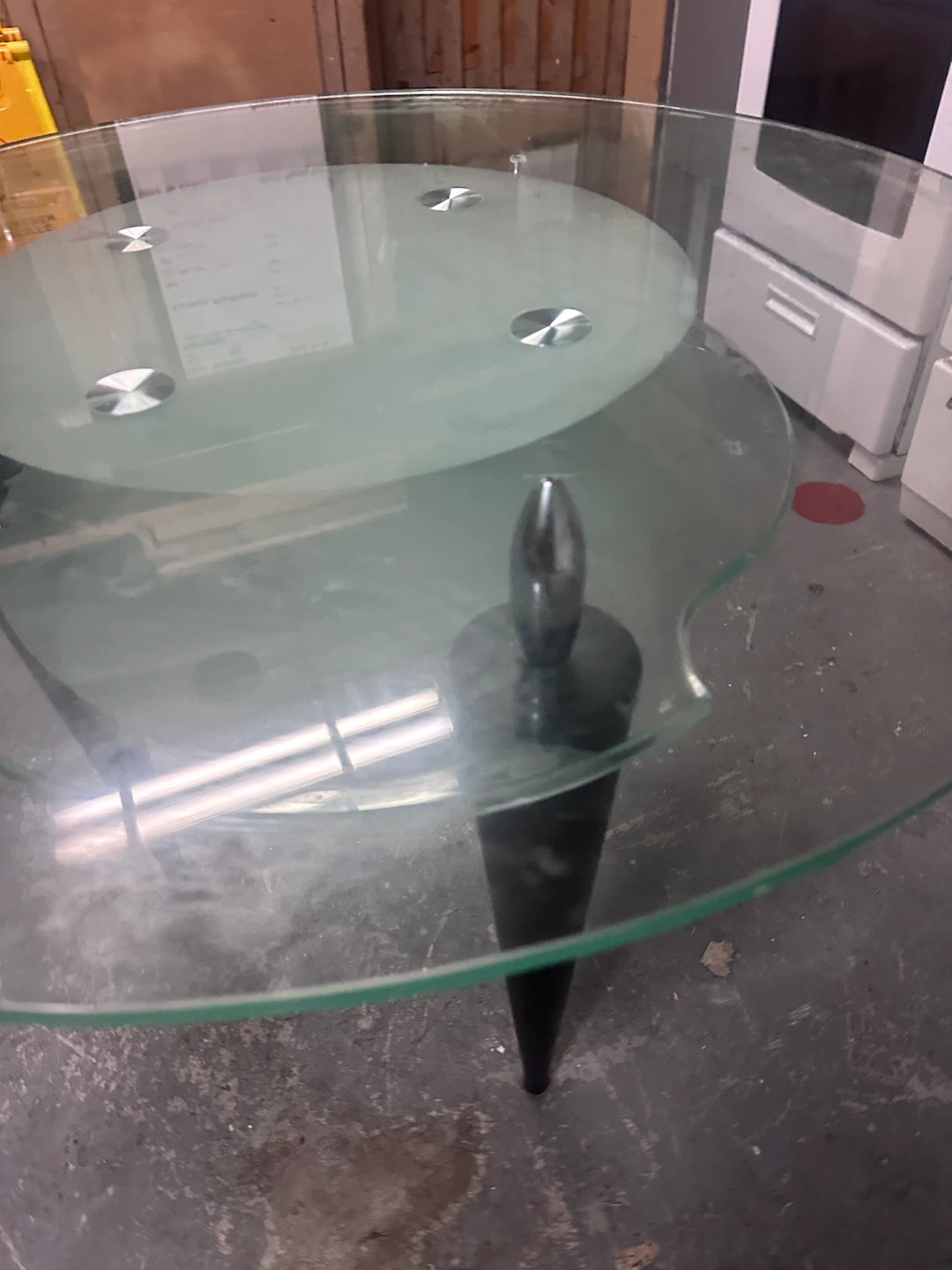 2-tier 4-seater Glass Dining Table - photo 5