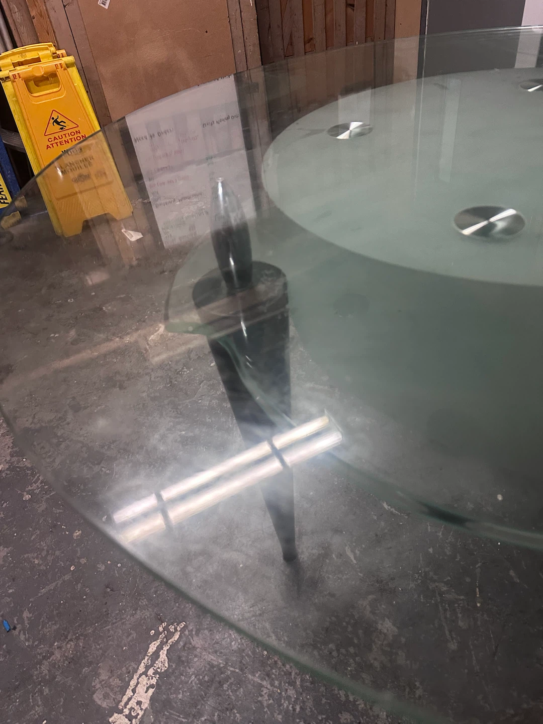2-tier 4-seater Glass Dining Table - photo 3