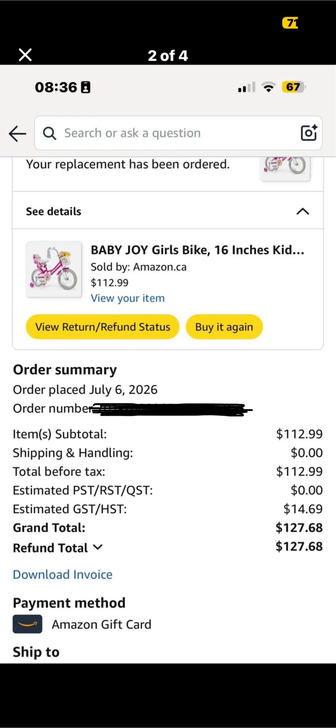 BABY JOY Kids Bike 16 Inch DONT ASK IF ITS ABAILABLE PLEASE