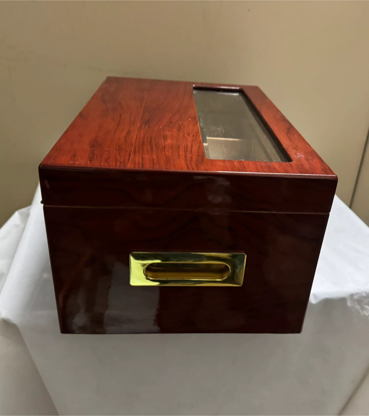 The Valencia Glass Top Cigar Humidor Capacity 120 Cherry - photo 4