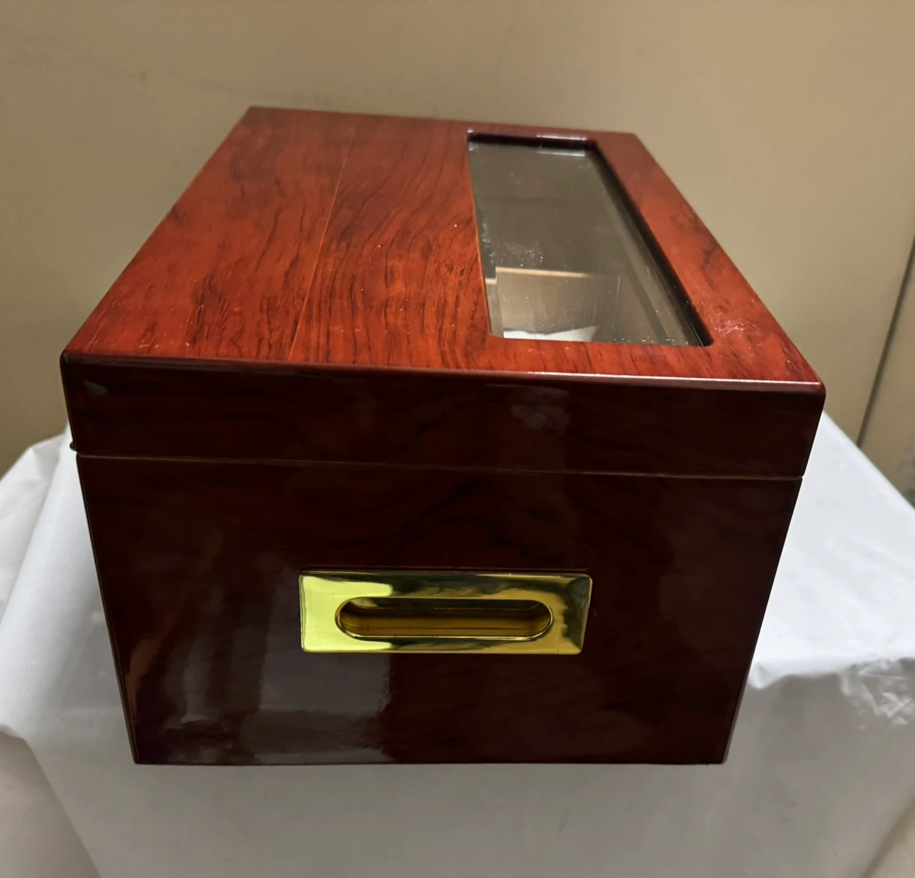 The Valencia Glass Top Cigar Humidor Capacity 120 Cherry - photo 5