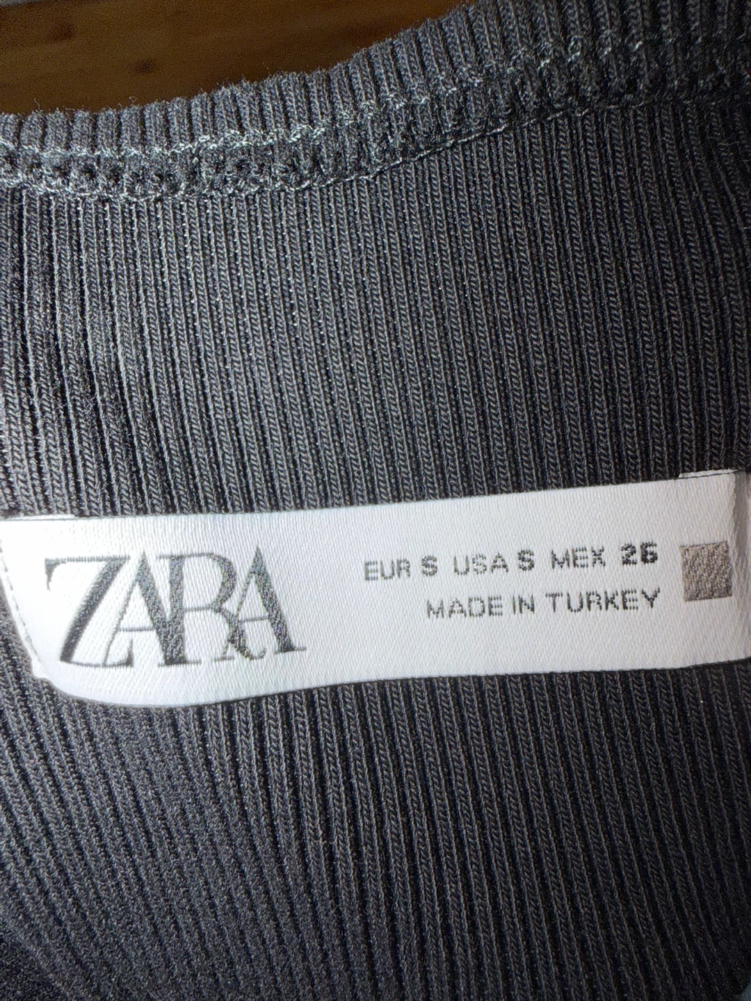 Zara Black Ribbed Cutout Mock Neck Long Sleeve Bodysuit - photo 5