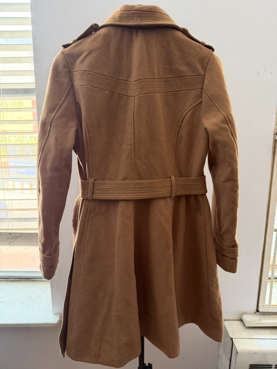 Brown Wool Blend Coat Size 10 - photo 4