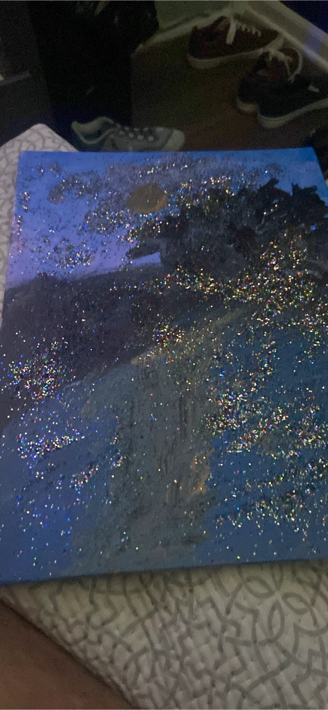 Glitter Landscape Painting