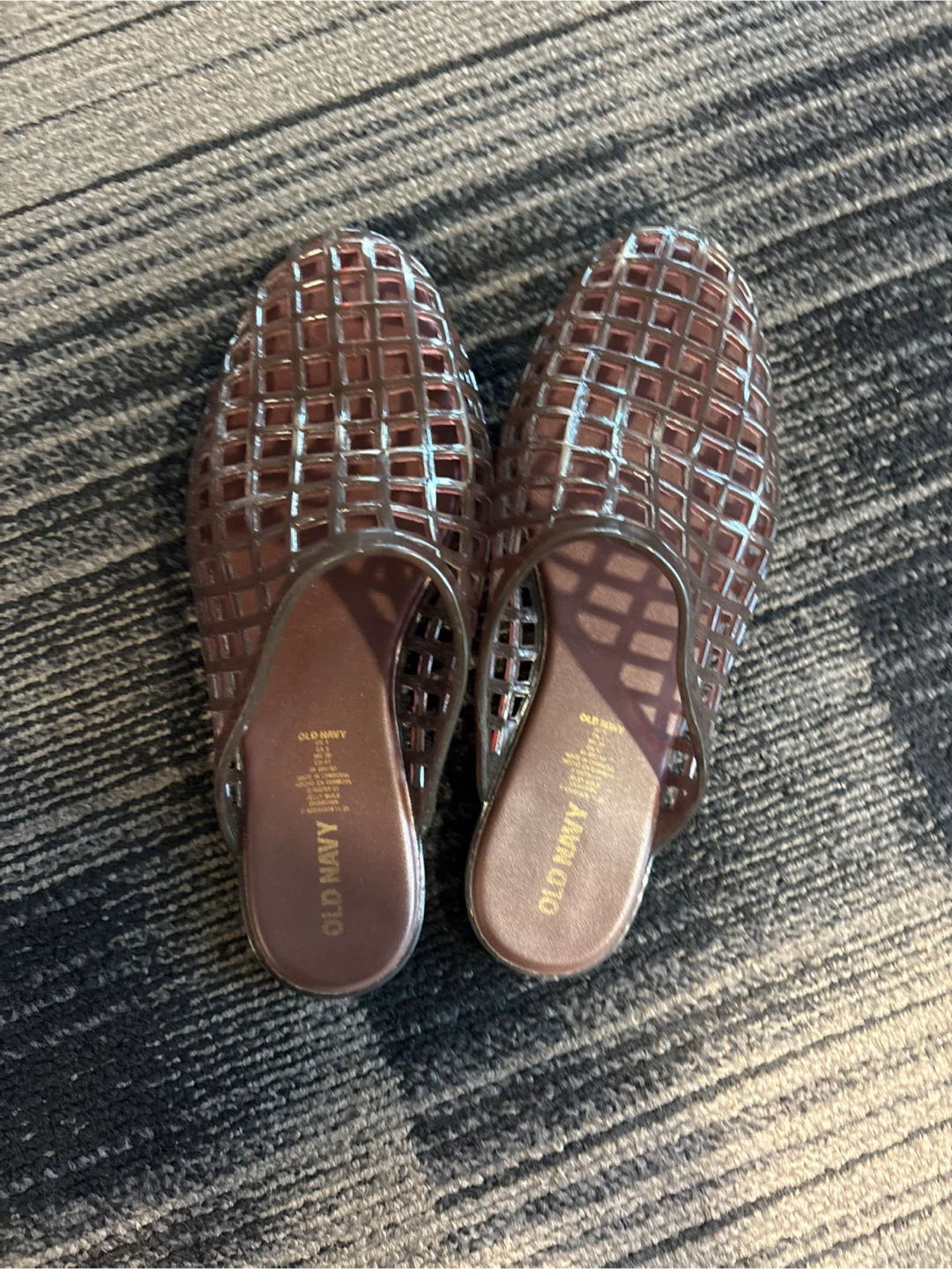 Old Navy Brown Jelly Mule Sandals Size 9 - photo 5