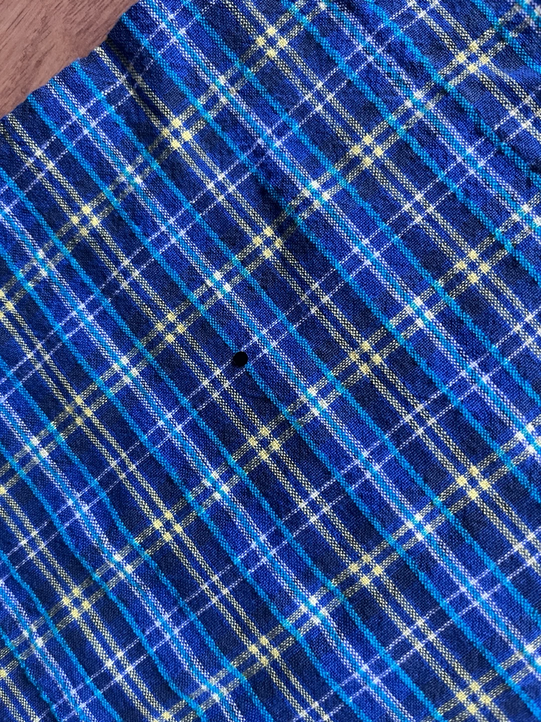 Blue and Yellow Plaid Fabric - 48” x 43” - photo 5