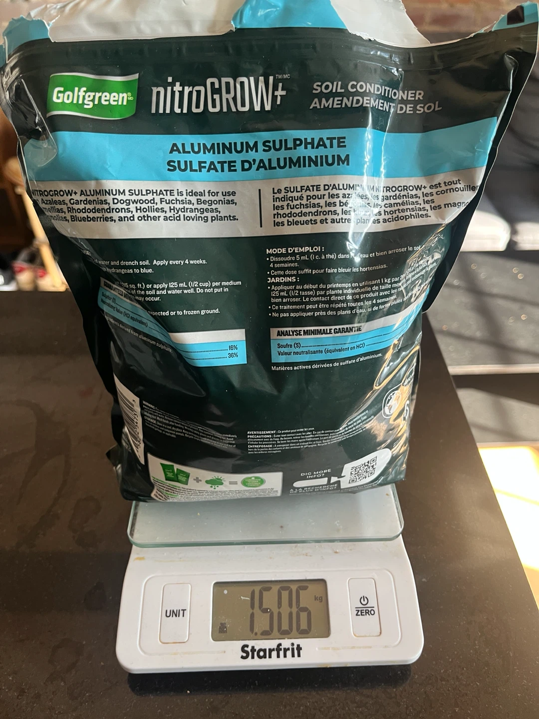 Golfgreen nitroGROVE+ Soil Acidifier Aluminum Sulphate - photo 3