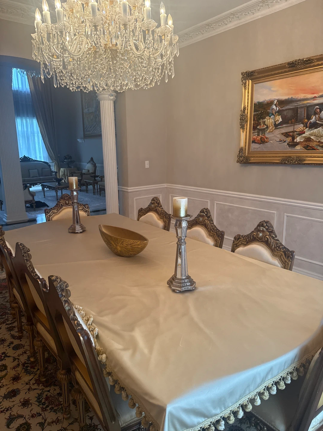 Ornate Dining Set with Table 8 and Chairs - photo 4