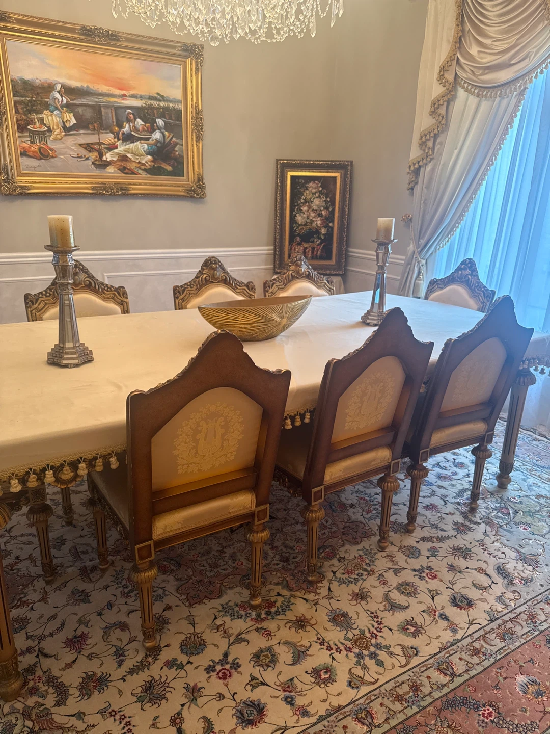 Ornate Dining Set with Table 8 and Chairs - photo 2