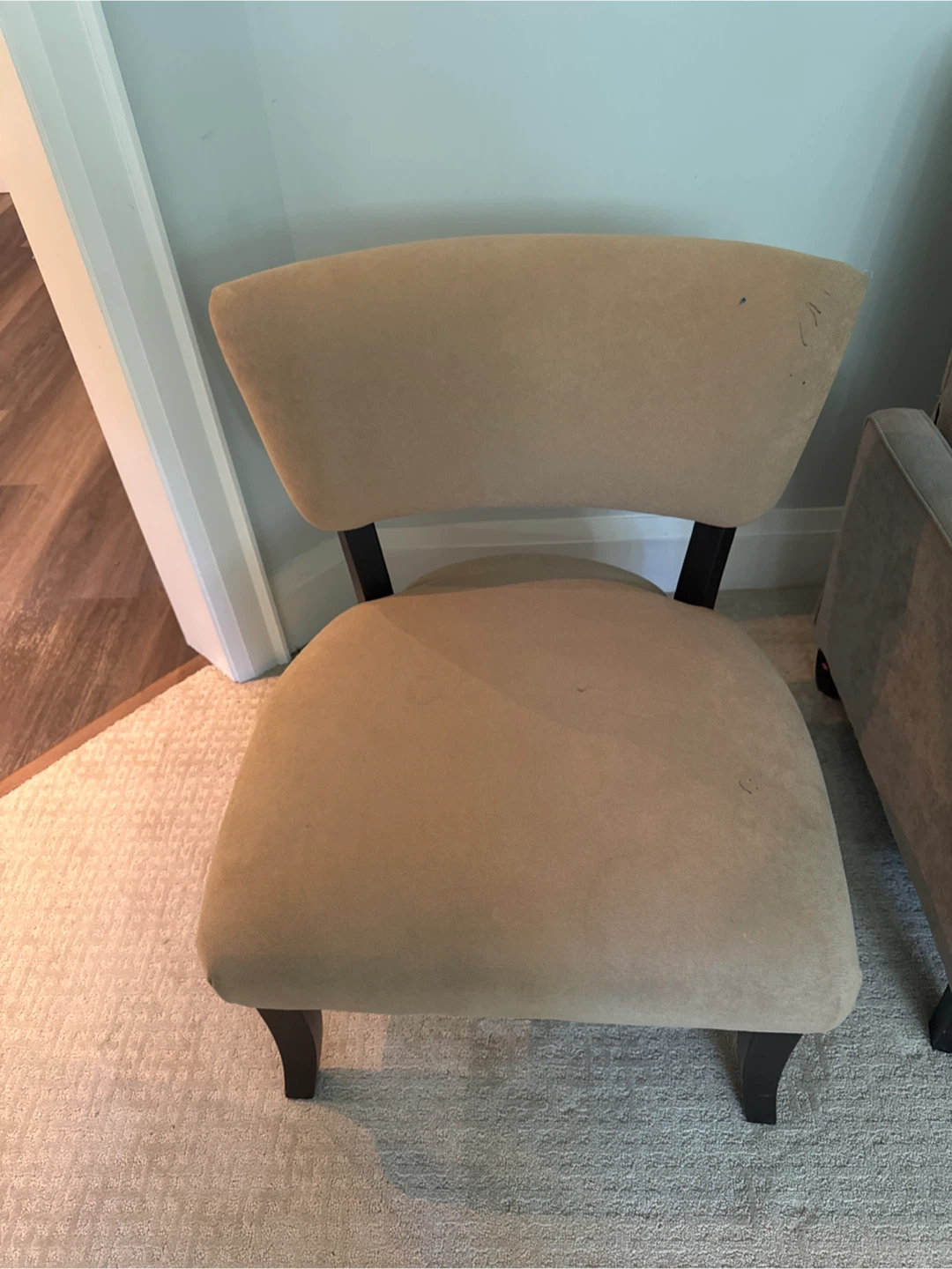 Tan Suede Accent Chair