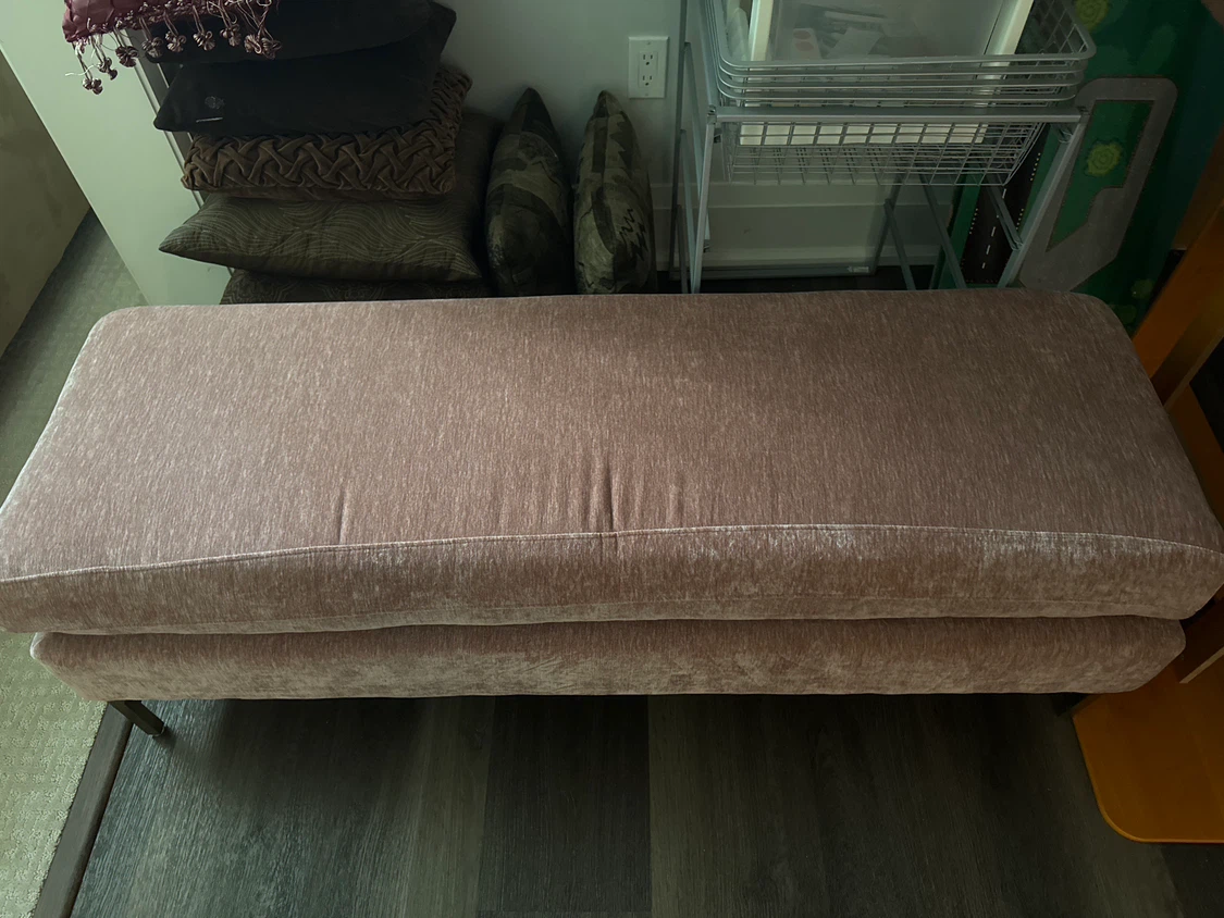 Pink Fabric Bench