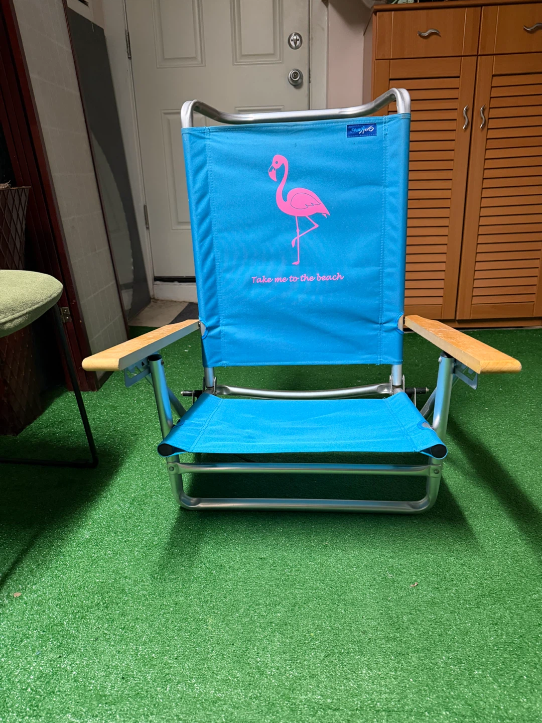 Aqua Flamingo Beach Chair