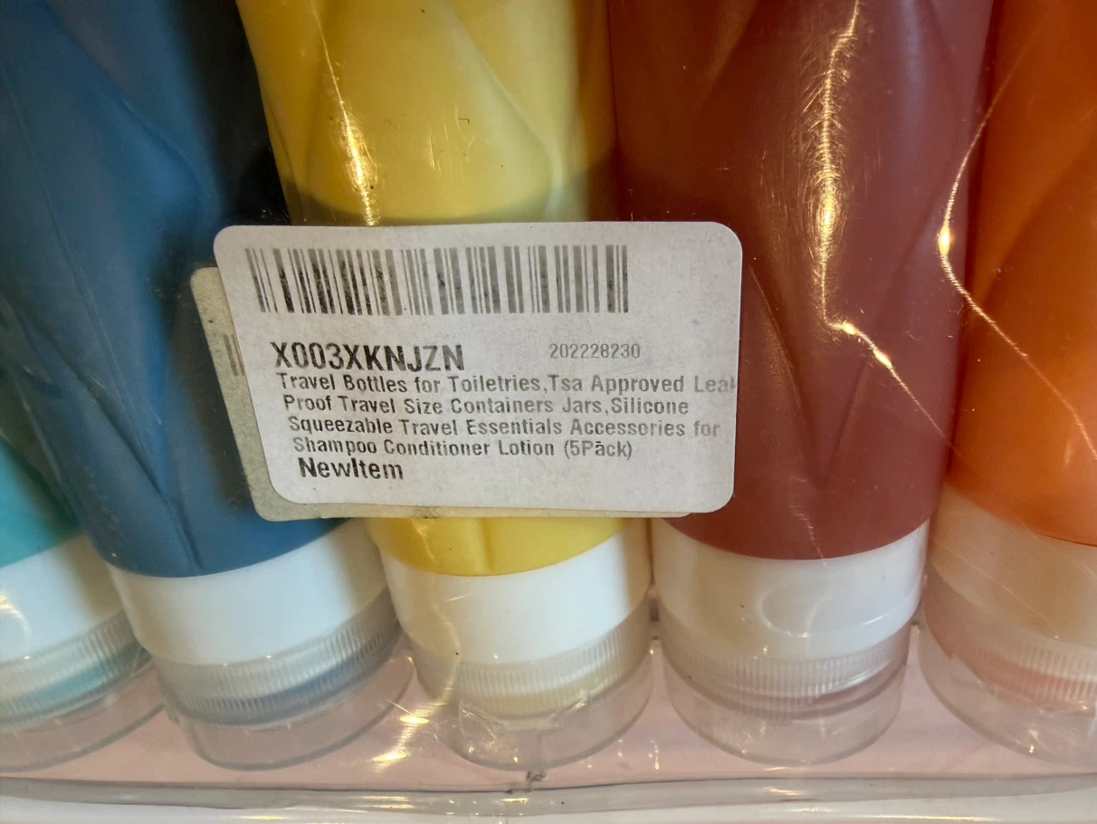 New 5 Pack Silicone Leak Proof Squeezable Travel Size Bottles - photo 2
