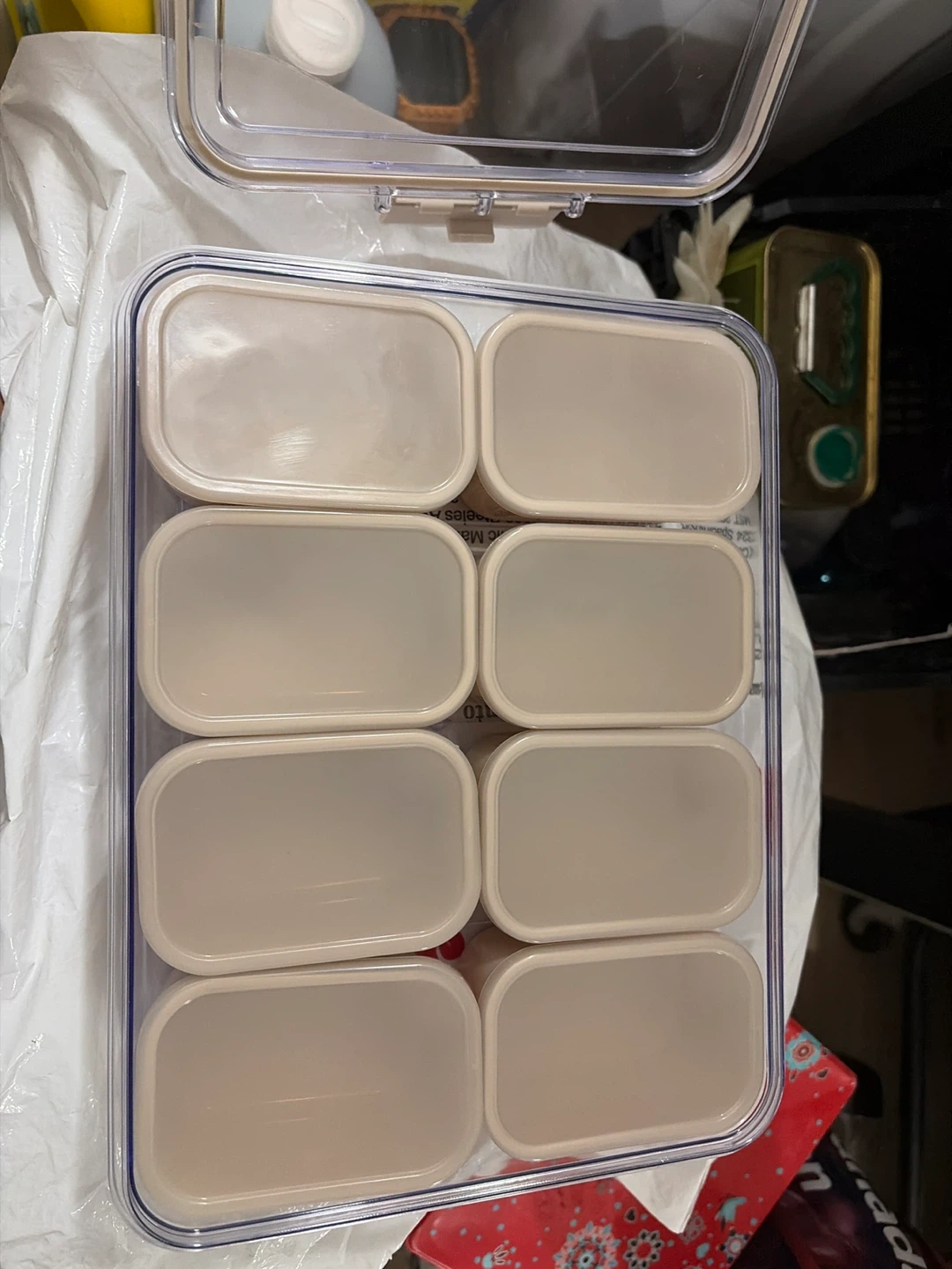 Portable 8-Compartment Food Storage Container with Handle - photo 2