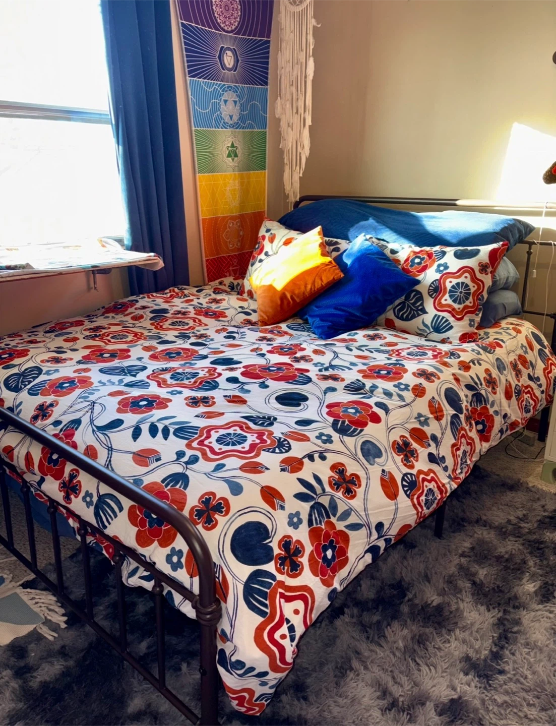 Queen Size Vintage inspired Metal Bed Frame