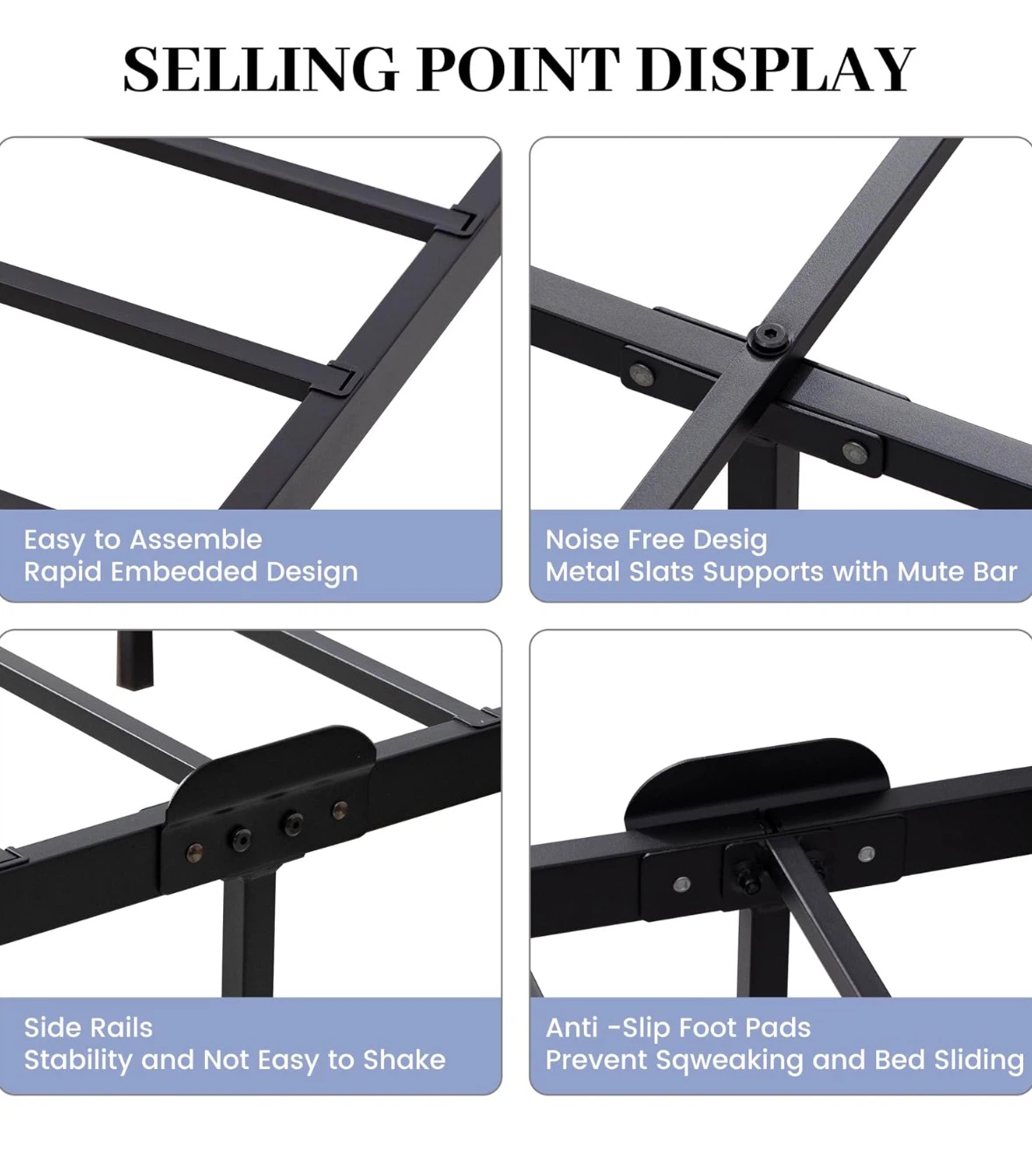Queen Size Vintage inspired Metal Bed Frame - photo 5