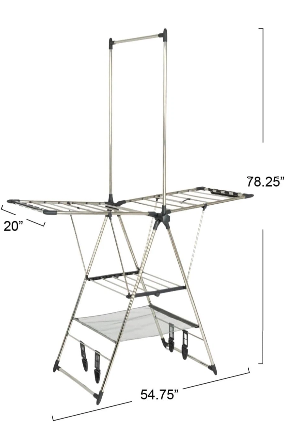 Foldable Drying Rack with Hanging Bar - photo 3