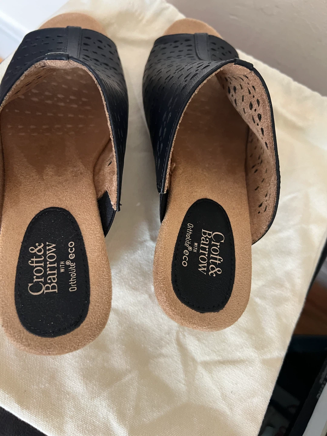Croft & Barrow Black Wedge Sandals - photo 3
