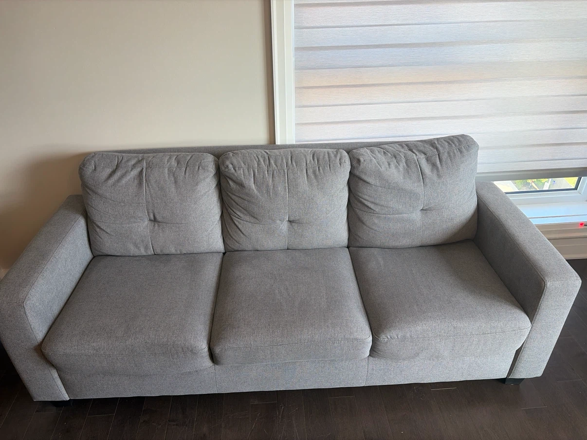 STRUCTUBE ERIN Grey Fabric Sofa