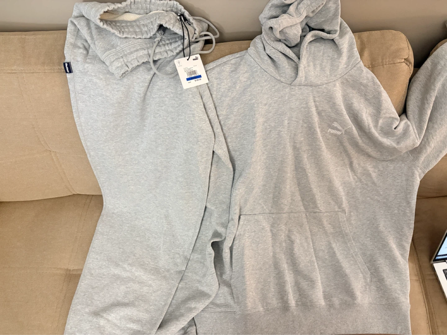 Puma Grey Hoodie and Sweatpants Set