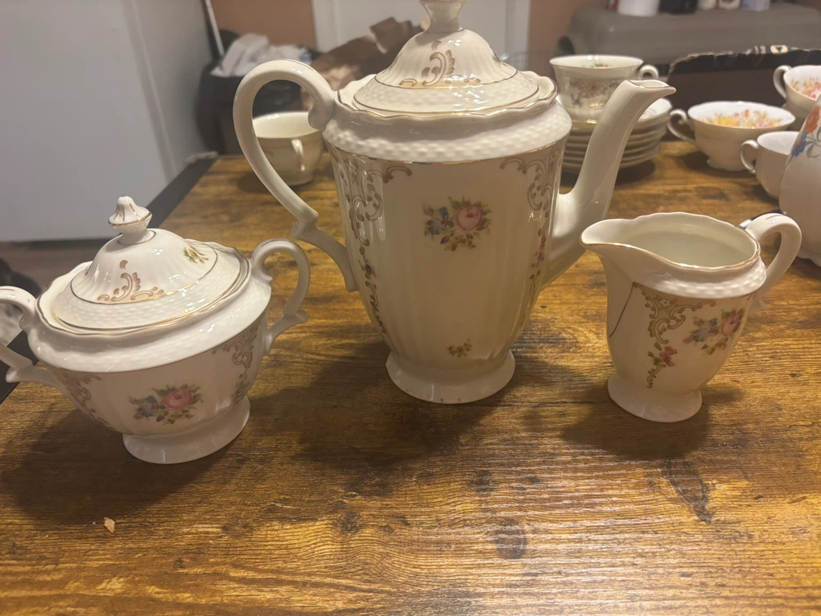 Vintage Tea Set - Creamer, Sugar Bowl, and Coffee Pot