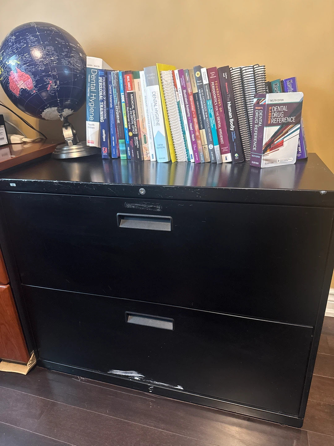 Black 2-Drawer Filing Cabinet