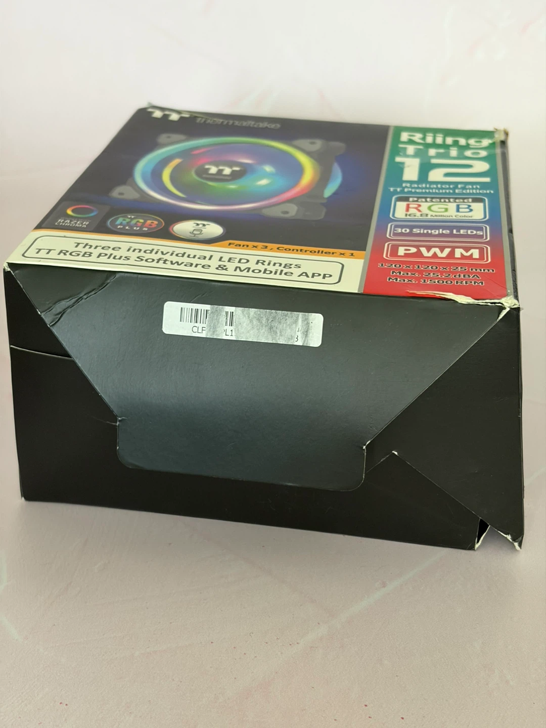 New 3 Pack Thermaltake Fan Riing Trio 12 RGB TT 120MM - photo 2
