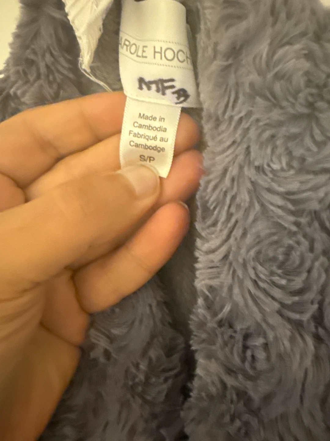 Carole Hochman Grey Plush Robe S/P - photo 2