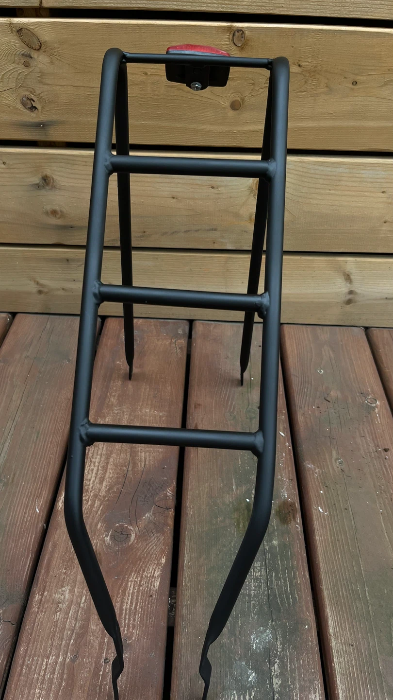 Black Bicycle Rear Rack with Reflector - photo 2