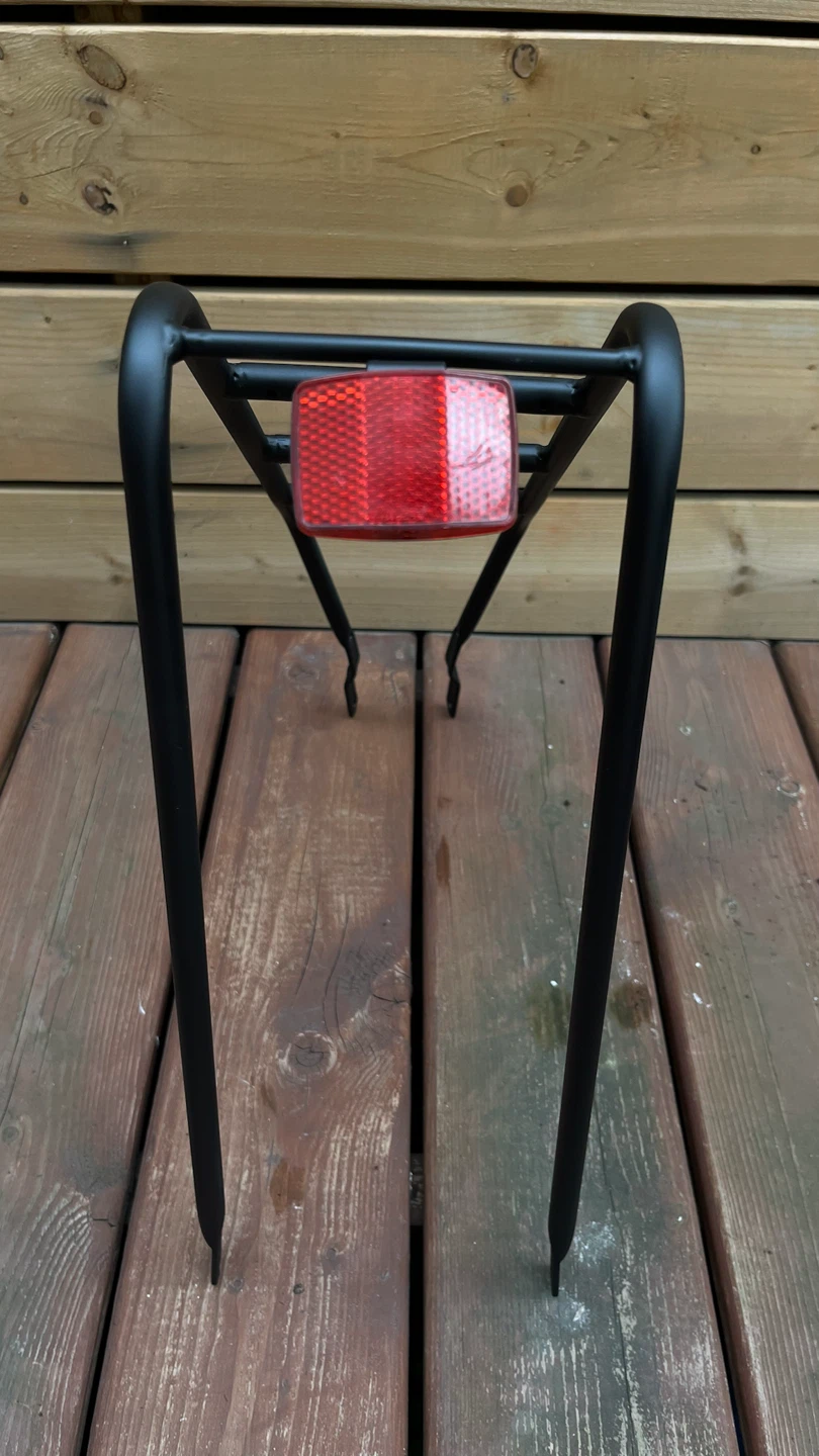 Black Bicycle Rear Rack with Reflector - photo 3