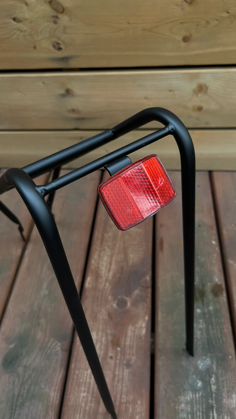 Black Bicycle Rear Rack with Reflector - photo 4