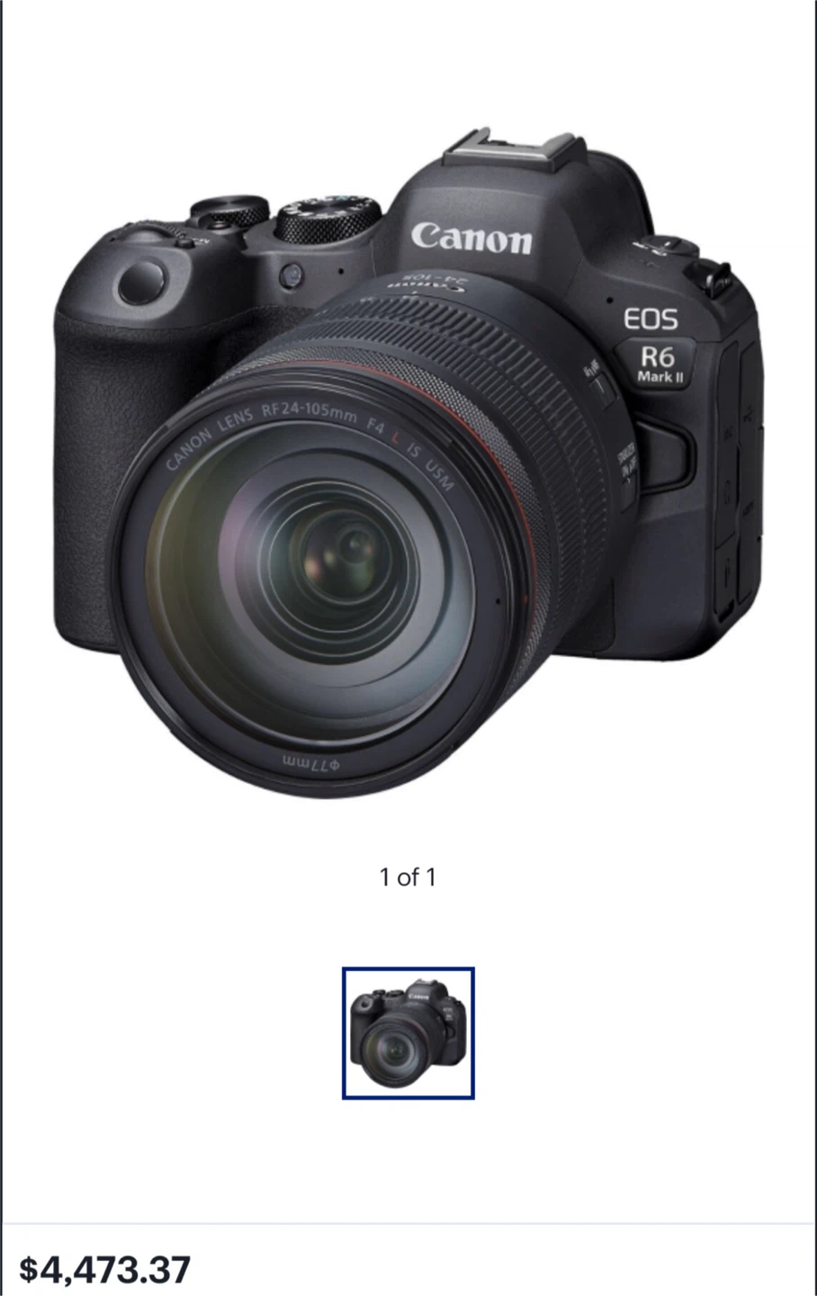 Canon EOS R6 Mark II Camera with 24-105mm Lens