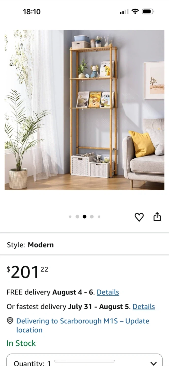 Bamboo 3-Tier Shelf Unit - photo 3
