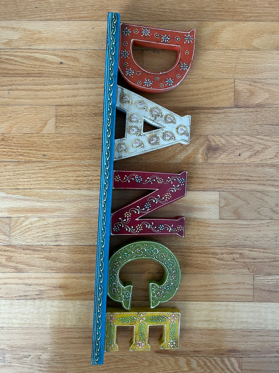 Decorative Wooden "DANCE" Letters Sign