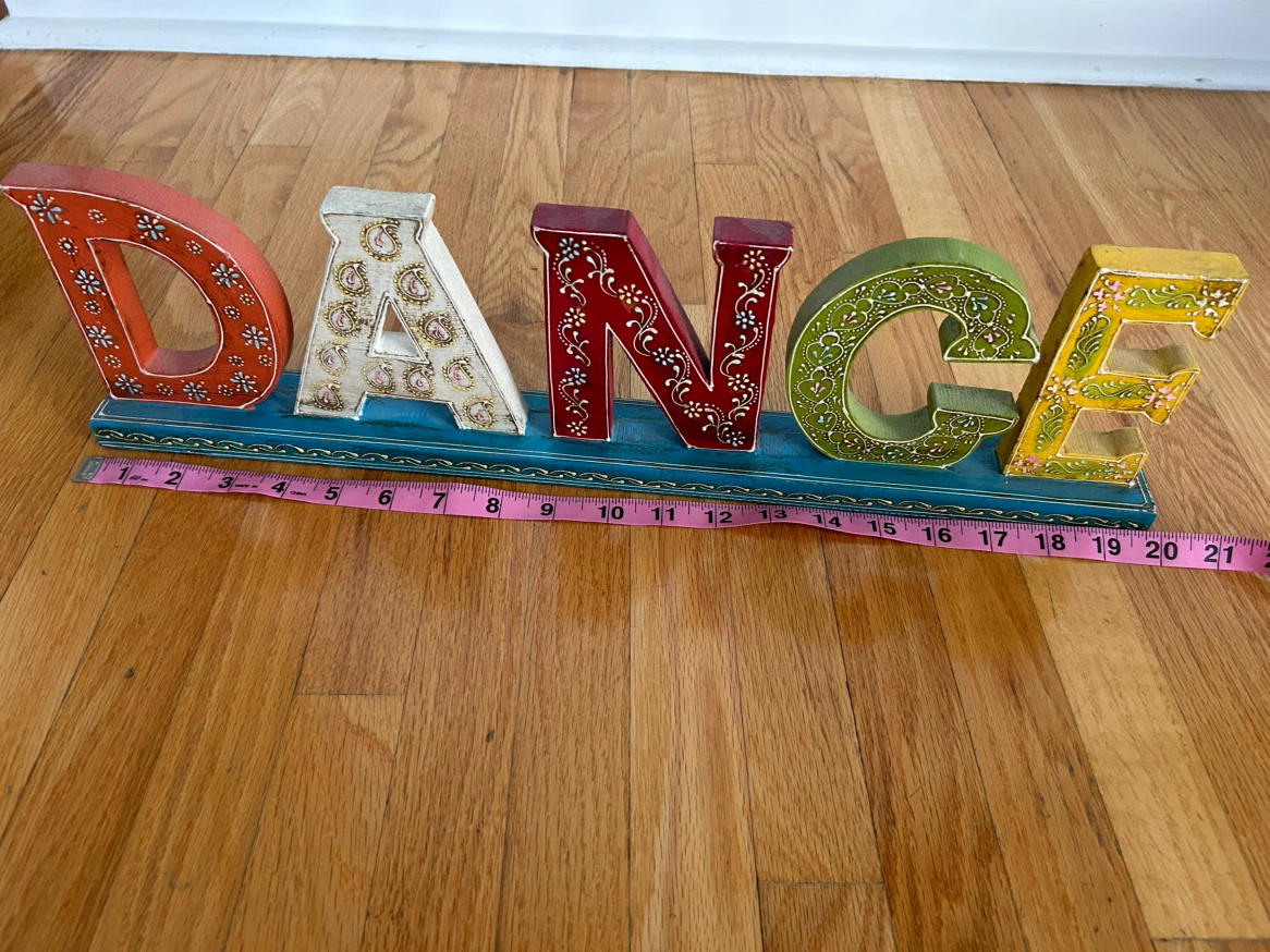 Decorative Wooden "DANCE" Letters Sign - photo 2