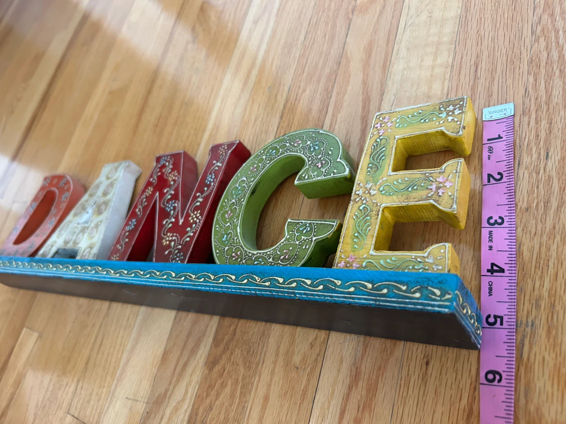 Decorative Wooden "DANCE" Letters Sign - photo 3