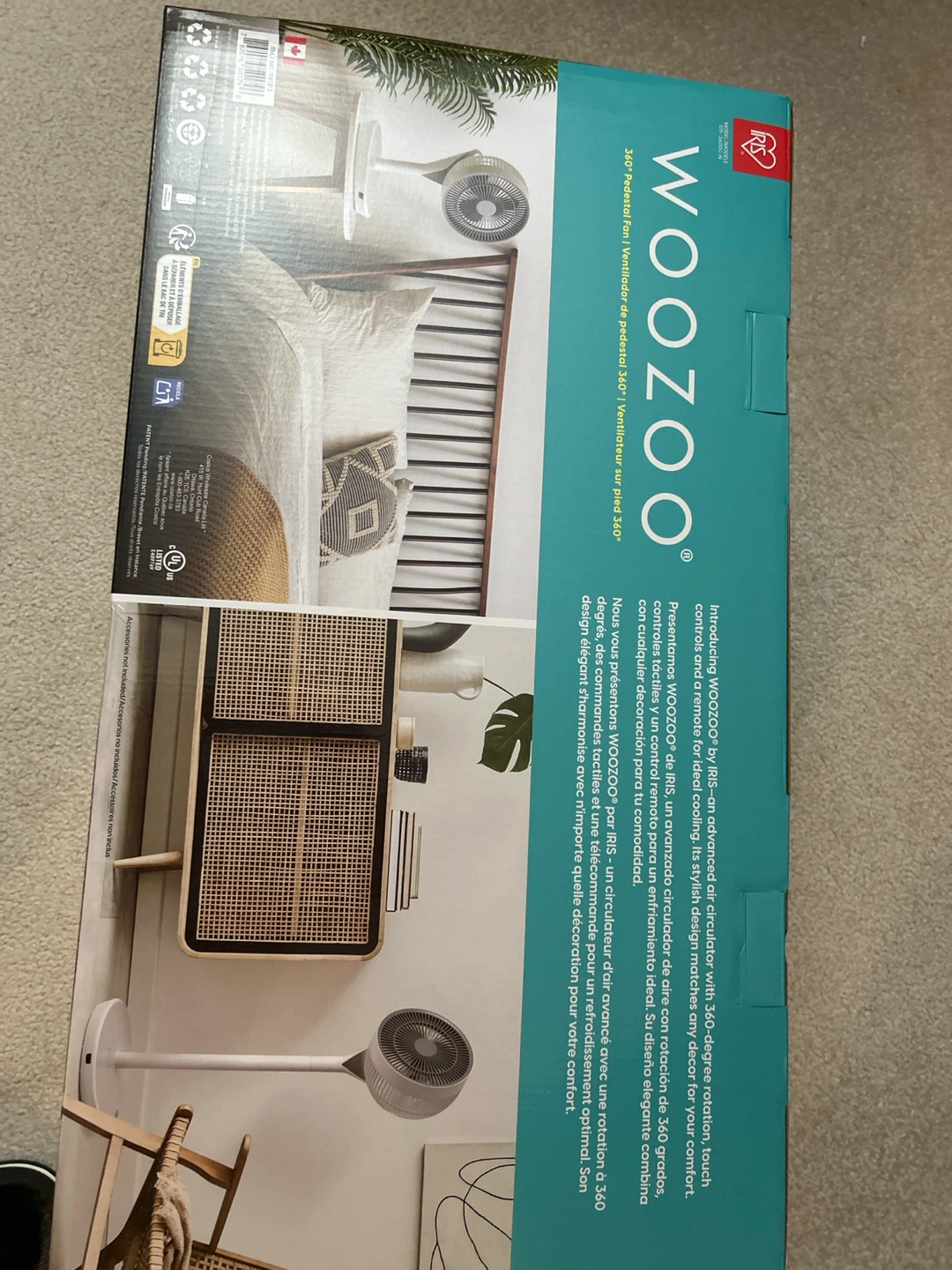WOOZOO 360° Pedestal Fan
