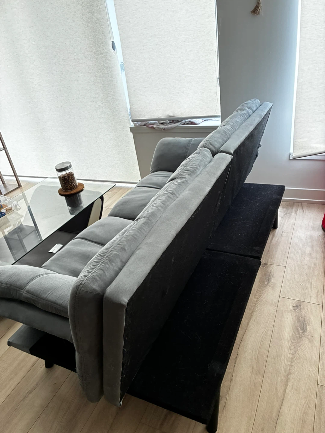 Grey Futon Sofa - photo 2