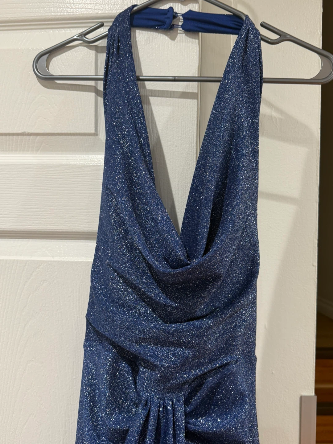 Blue Sparkly Halter Maxi Dress - photo 3